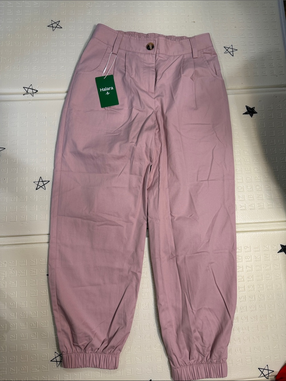 HALARA Light Pink Elastic Cuff Joggers